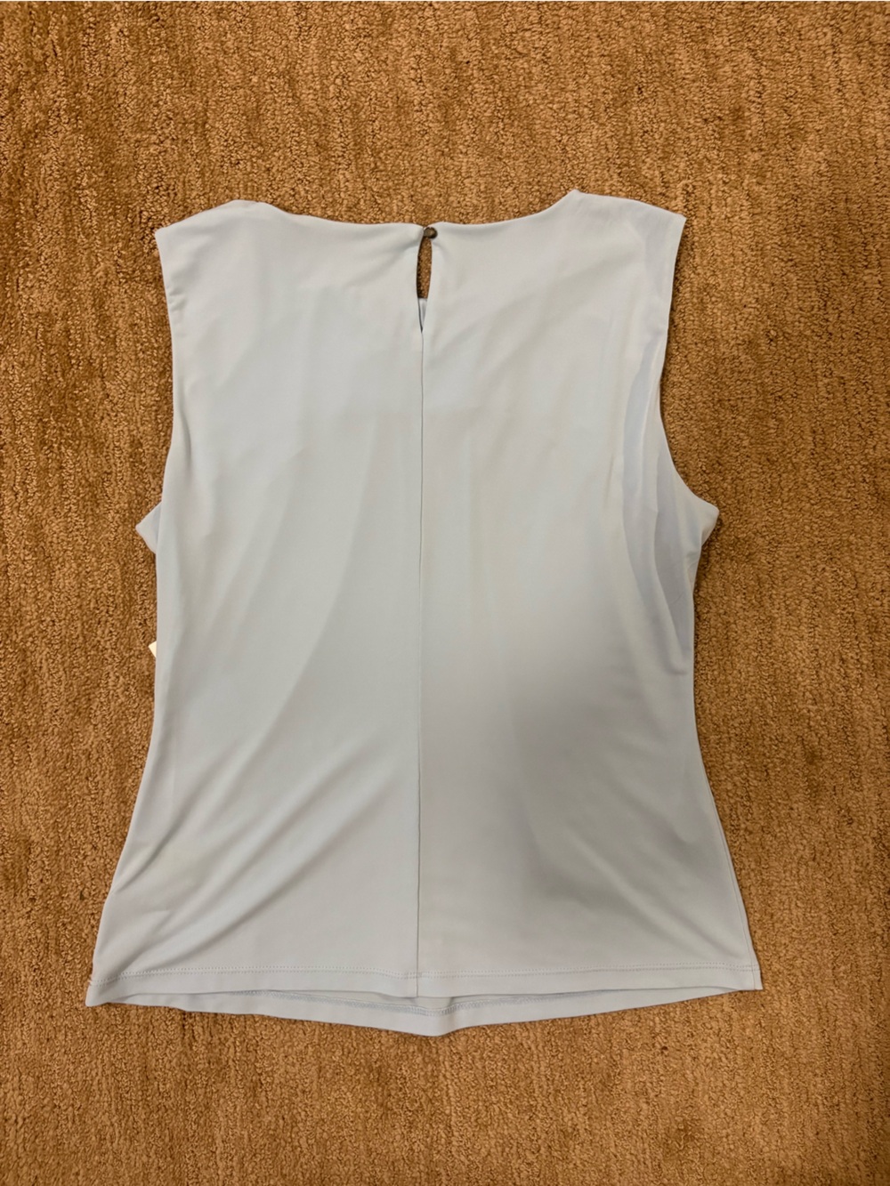 Calvin Klein Pale Blue Pleated Sleeveless Blouse - Picture 2 of 6